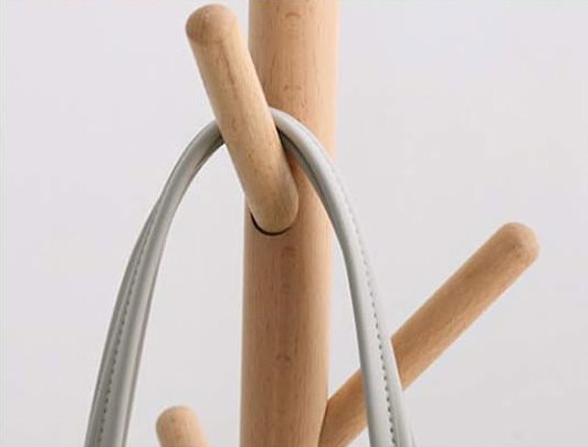 Confortime Perchero Madera Haya Natural 175cm