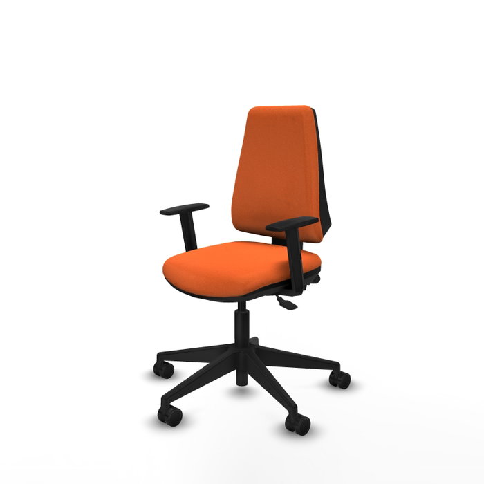PIQUERAS Y CRESPO Silla de oficina Elche Naranja con mecanismo Asincro