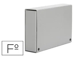 Carpeta Proyectos Pardo Folio Lomo 120 mm Carton Forrado Gris con Broche