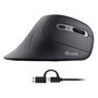 EQUIP Ratón vertical ergonómico con cable (USB-C+A) Negro