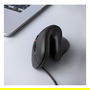 EQUIP Ratón Ergonómico para Diestros USB-A/USB-C, Negro, Cable de 1.80m