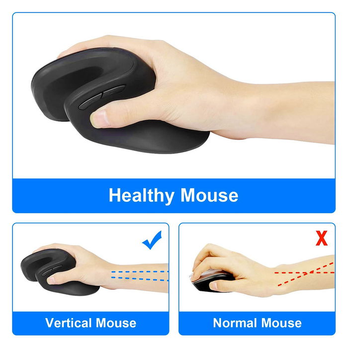 EQUIP Ratón Ergonómico para Diestros USB-A/USB-C, Negro, Cable de 1.80m EQUIP Ratón Ergonómico para Diestros USB-A/USB-C, Negro, Cable de 1.80m