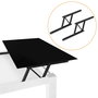 Emuca Juego de mecanismos elevables para mesas de centro, permite elevar la mesa 135mm, Acero, Pintado negro