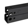 Emuca Juego de mecanismos elevables para mesas de centro, permite elevar la mesa 135mm, Acero, Pintado negro