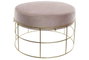 DKD Home Decor Reposapiés Pink Glam Rosa Palo y Dorado