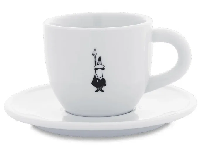 Bialetti Taza de Capuchino con Plato de Porcelana Blanca 240ml Bialetti Taza de Capuchino con Plato de Porcelana Blanca 240ml