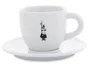 Bialetti Taza de Capuchino con Plato de Porcelana Blanca 240ml