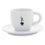 Bialetti Taza de Capuchino con Plato de Porcelana Blanca 240ml