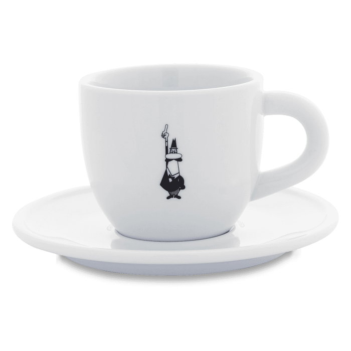 Bialetti Taza para Capuchino y Platillo de Porcelana Blanca 240 ml Bialetti Taza para Capuchino y Platillo de Porcelana Blanca 240 ml