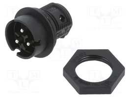 WIELAND Conector Industrial RST Macho de 3 Pines Negro