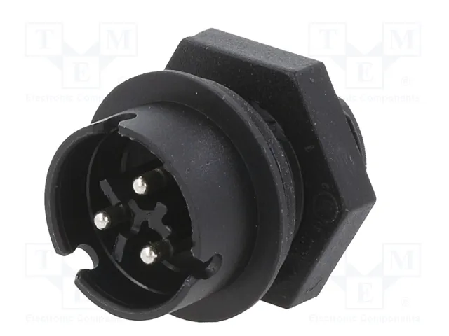 WIELAND Conector Industrial RST Macho de 3 Pines Negro WIELAND Conector Industrial RST Macho de 3 Pines Negro
