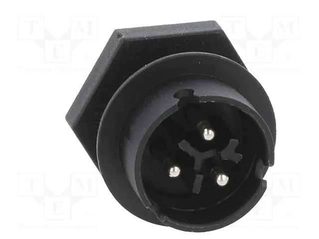 WIELAND Conector Industrial RST Macho de 3 Pines Negro WIELAND Conector Industrial RST Macho de 3 Pines Negro