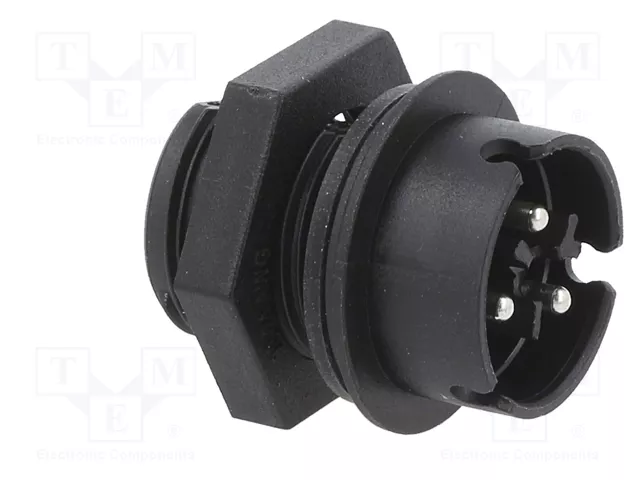WIELAND Conector Industrial RST Macho de 3 Pines Negro WIELAND Conector Industrial RST Macho de 3 Pines Negro