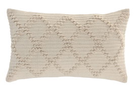 DKD Home Decor Cojín de Algodón Hecho a Mano Crudo 50x30 cm (Pack de 2)