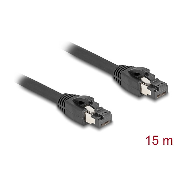 DeLOCK Cable de red RJ45 Cat.8.1 S/FTP 15 m Negro