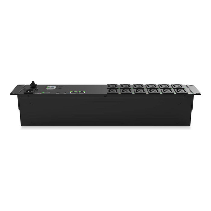 EnGenius ECP212-INT PDU de Distribución de Energía Gestionada por la Nube, 12 Salidas C13 AC, 2U Rack, 2400W, LCD, Negro