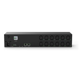 EnGenius ECP212-INT PDU de Distribución de Energía Gestionada por la Nube, 12 Salidas C13 AC, 2U Rack, 2400W, LCD, Negro