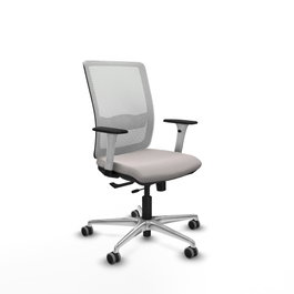 PIQUERAS Y CRESPO Silla de oficina Haches en Blanco con mecanismo Sincro/Traslack