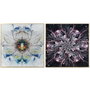 DKD Home Decor Set de 2 Cuadros de Aluminio y MDF con Acabado Porcelánico 80x80 cm