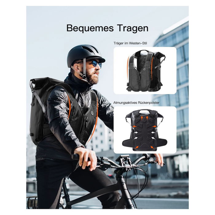 Inateck BP06003 Mochila para portátil Gris/Negro 25-30L Resistente al Agua para Senderismo Unisex Adulto