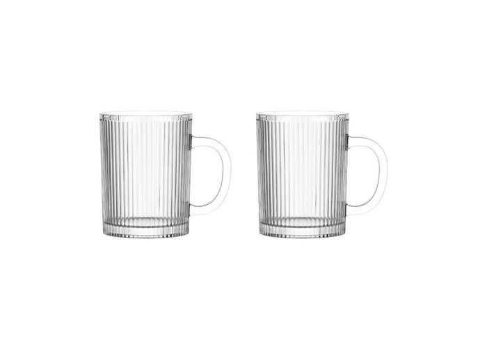 La Mediterranea Set 2 Mugs 150ml de Cerámica, 6.2 cm Ancho, 8 cm Alto, 8.5 cm Largo (24 Cajas)