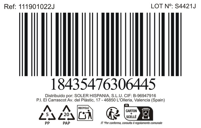 La Mediterranea Set 2 Mugs 150ml de Cerámica, 6.2 cm Ancho, 8 cm Alto, 8.5 cm Largo (24 Cajas)
