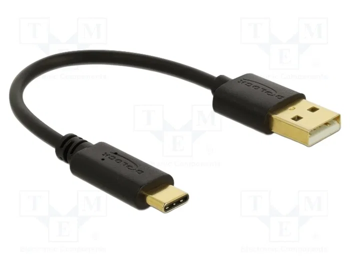 DeLOCK 80954 Cable USB Tipo-A a USB Tipo-C™ 3 A 15 cm Negro DeLOCK 80954 Cable USB Tipo-A a USB Tipo-C™ 3 A 15 cm Negro