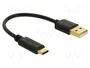 DeLOCK 80954 Cable USB Tipo-A a USB Tipo-C™ 3 A 15 cm Negro