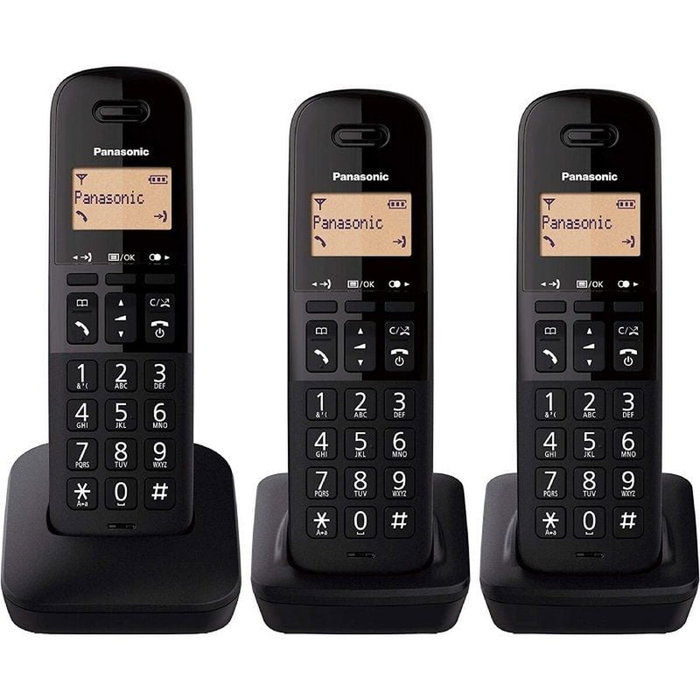 Panasonic KX-TGB613SPB Pack Trio Negro Panasonic KX-TGB613SPB Pack Trio Negro