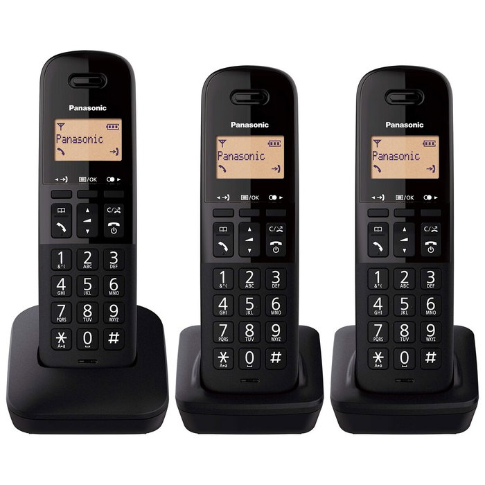 Panasonic KX-TGB613SPB Pack Trio Negro Panasonic KX-TGB613SPB Pack Trio Negro