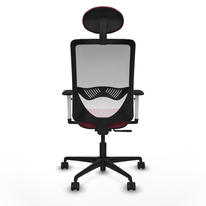 PIQUERAS Y CRESPO Silla de oficina Zulema con mecanismo Sincro, Granate y Blanco PIQUERAS Y CRESPO Silla de oficina Zulema con mecanismo Sincro, Granate y Blanco