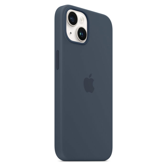 Apple iPhone 14 Funda de Silicona con MagSafe - Color Azul Tormenta, Compatible con Pantalla 6.1 Pulgadas (15.5 cm), Protección contra Caídas y Rayones, Modelo MW5T3ZM/A