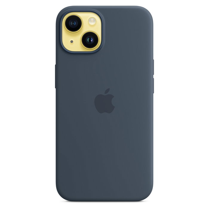 Apple iPhone 14 Funda de Silicona con MagSafe - Color Azul Tormenta, Compatible con Pantalla 6.1 Pulgadas (15.5 cm), Protección contra Caídas y Rayones, Modelo MW5T3ZM/A