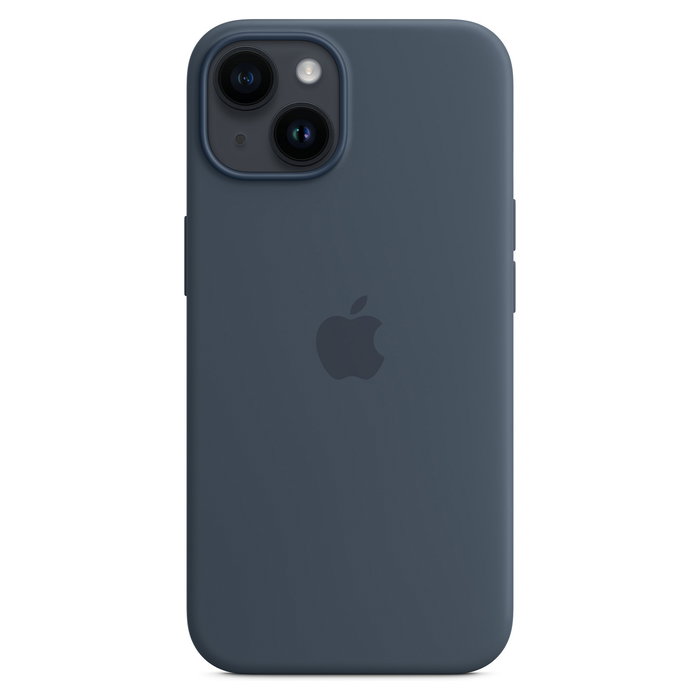 Apple iPhone 14 Funda de Silicona con MagSafe - Color Azul Tormenta, Compatible con Pantalla 6.1 Pulgadas (15.5 cm), Protección contra Caídas y Rayones, Modelo MW5T3ZM/A