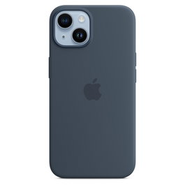 Apple iPhone 14 Funda de Silicona con MagSafe - Color Azul Tormenta, Compatible con Pantalla 6.1 Pulgadas (15.5 cm), Protección contra Caídas y Rayones, Modelo MW5T3ZM/A