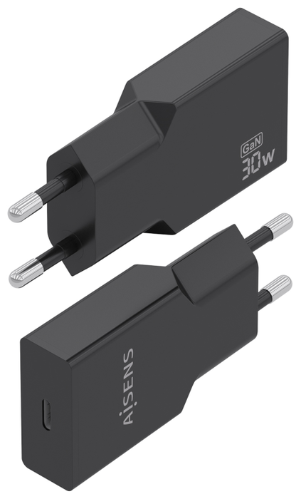 AISENS Cargador GaN Ultra Delgado 30W 1xUSB-C Negro A110-1004 AISENS Cargador GaN Ultra Delgado 30W 1xUSB-C Negro A110-1004