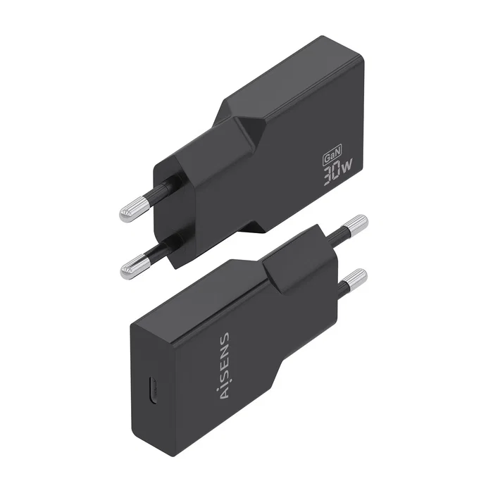 AISENS Cargador GaN Ultra Delgado 30W 1xUSB-C Negro A110-1004 AISENS Cargador GaN Ultra Delgado 30W 1xUSB-C Negro A110-1004