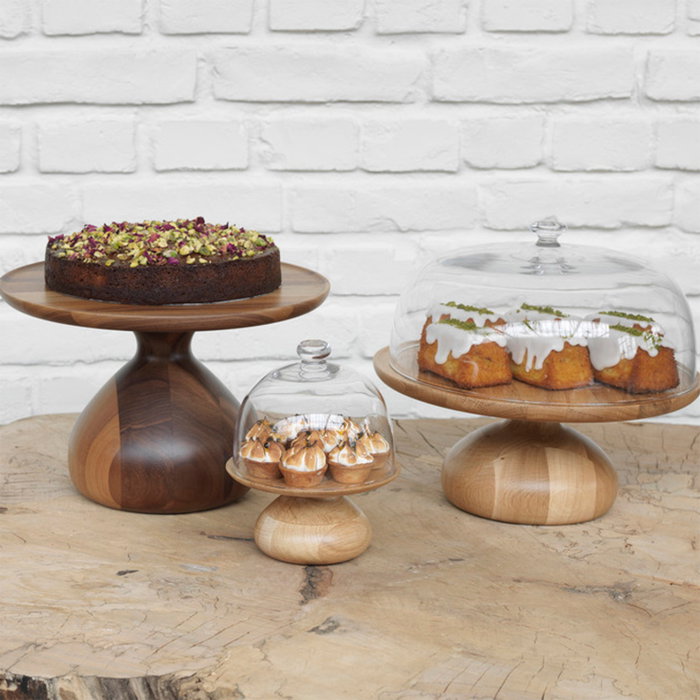 Cupula Cristal Rojo - Campana de exposición para buffet, diámetro 30 cm, altura 15 cm