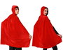 Capa Con Capucha 100 cm Terciopelo Rojo