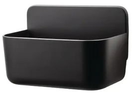 Cesta Ducha Tesa Lavaa Autoadhesiva Pequeña Negra