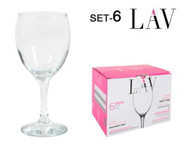 LAV Set de 6 Copas de Agua Empire 340 cc (4 Cajas) de la colección Empire