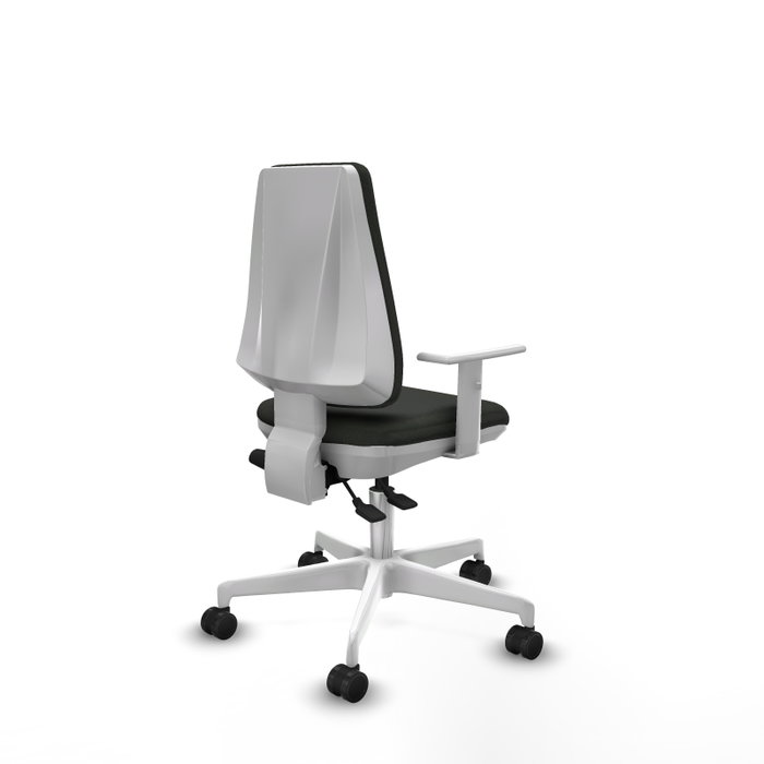 PIQUERAS Y CRESPO Silla de oficina Elche con mecanismo Asincro, Negro y Blanco
