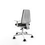 PIQUERAS Y CRESPO Silla de oficina Elche con mecanismo Asincro, Negro y Blanco