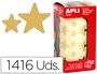 Apli Gomets Autoadhesivos Estrellas Grandes Oro Rollo 1416 Unidades