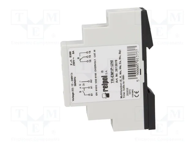 RELPOL Relé de tiempo TR-E TR-EM1P-UNI SPDT 250VAC/8A