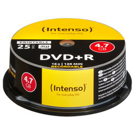 Intenso DVD+R 4,7 GB, Imprimible, 16x, 25 unidades