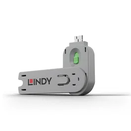 Lindy 40621 Llave Bloqueador de Puerto USB Tipo A - Llave de Seguridad para Bloquear USB - Verde - ABS - 1 Pieza