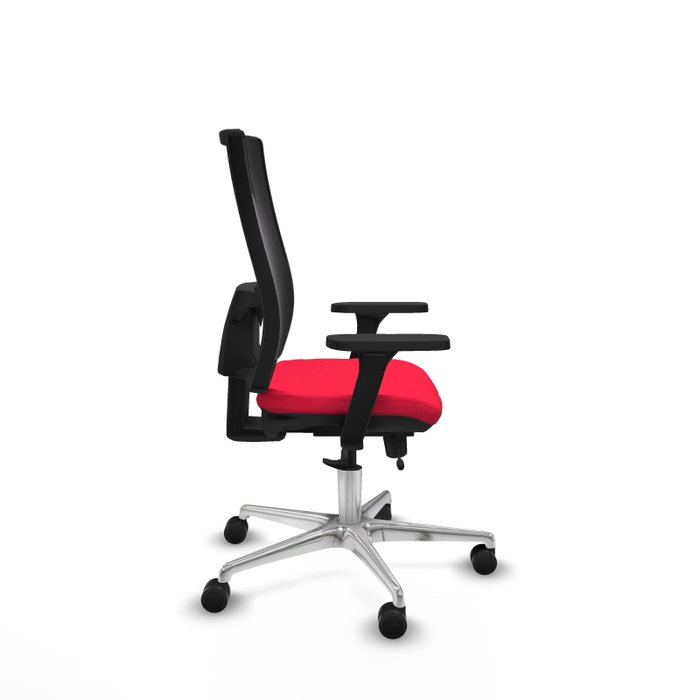 PIQUERAS Y CRESPO Silla de oficina Horna con mecanismo Sincro/Traslack, Rojo/Negro