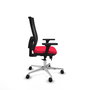 PIQUERAS Y CRESPO Silla de oficina Horna con mecanismo Sincro/Traslack, Rojo/Negro