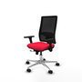 PIQUERAS Y CRESPO Silla de oficina Horna con mecanismo Sincro/Traslack, Rojo/Negro